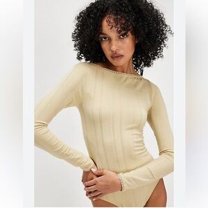 Intimately Playing Favorites Bodysuit - Pale Olive XS/SM Retail $68